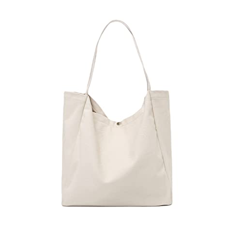 Image of Jeelow Large Striped Or Patterned Canvas Tote Bag for Women Men Shoulder Handbag with Zipper Pocket Travel
