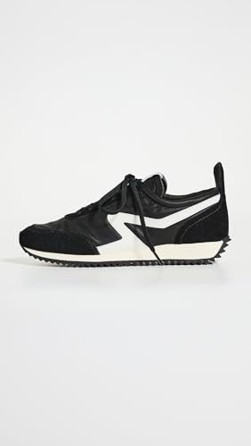 Coureur rétro rag & bone baskets de luxe en cuir noir 37.5