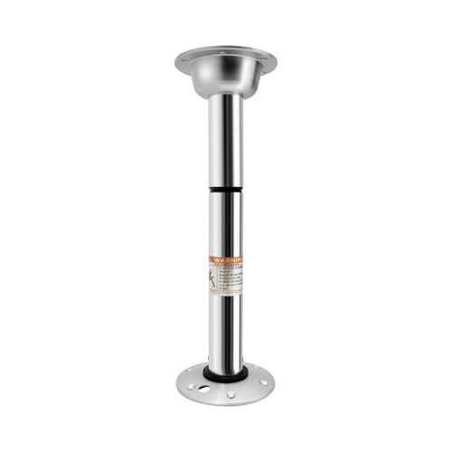 FXEIPOL Adjustable Table Pedestal Stand 28.35-22.24In Aluminum Table Base Adjustable Table Legs Detachable Table Base for Caravans, Motorhomes, Yachts