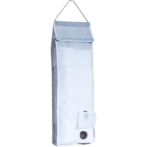 YNR Portarrollos de papel higiénico colgante, almacenamiento de papel higiénico de tela, dispensador de almacenamiento montado en la pared con capacidad para 10 rollos de papel higiénico (blanco)