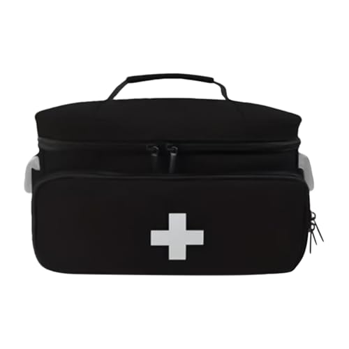 Sac clinique d'infirmière étanche noir pour l'organisation des médicaments en voyage