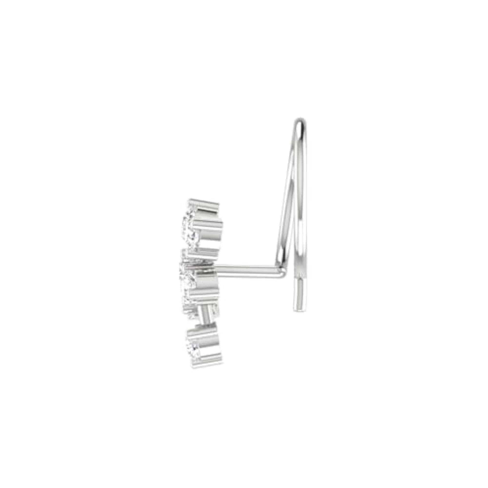 Women's 14Kt White Gold Stud Nosering, Timeless