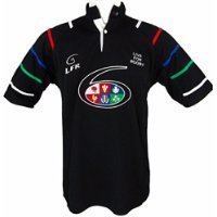 LFRBlack 6 Nations Kids Breathable Rugby Shirt