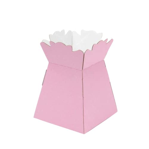 Image of Oasis Paper Gift Box Foldable, Empty, Decorative, Reusable, Multipurpose Birthday, Anniversary, Wedding, Return Gifts Hamper Packaging (Set of 5) Porto Pink Vase