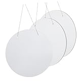 Amosfun 3 Piezas Colgadores de Puerta de Madera para Sublimación Decoración de Puerta Plaquetas Circulares para Manualidades Superficie Lisa y Resistente