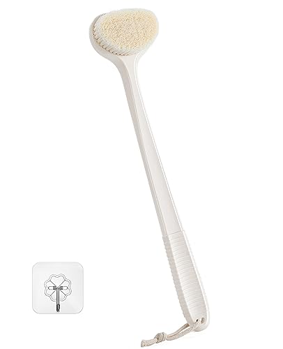 Back Scrubbers for Use in Shower 43CM Long Handle Back Scrubber for Men Woman Medium-Hard Bristles Body Scrubber for Foot Back Scratcher Body Brush Bathing Accessories