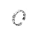 Produktbild LCSD S925 Sterling Silber Herzförmiger Ring Mode Herzband Zierliche Ringöffnung Einstellbarer Ring Böhmischer Schmuck Geschenke für Weihnachten, Thanksgiving, Silber