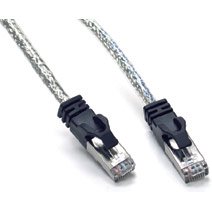 Cable patch Cat 6 2 metros blindado transparente miniatura 1