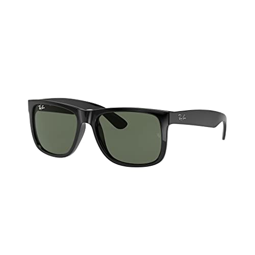 Óculos de Sol Ray-Ban Justin 0RB4165L 601/71 Tam 55 / Preto - Lentes Verde Escuro