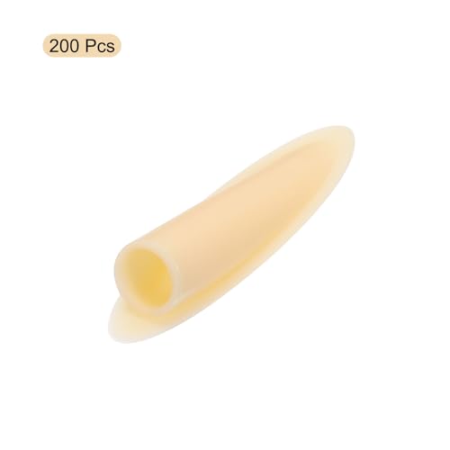 Image of MECCANIXITY 9mm Plastic Pocket Plugs, Wood Plugs Covers Slant Hole Caps for Pocket Hole Jig Working Tool Accessories, Khaki Yellow Pack of 200