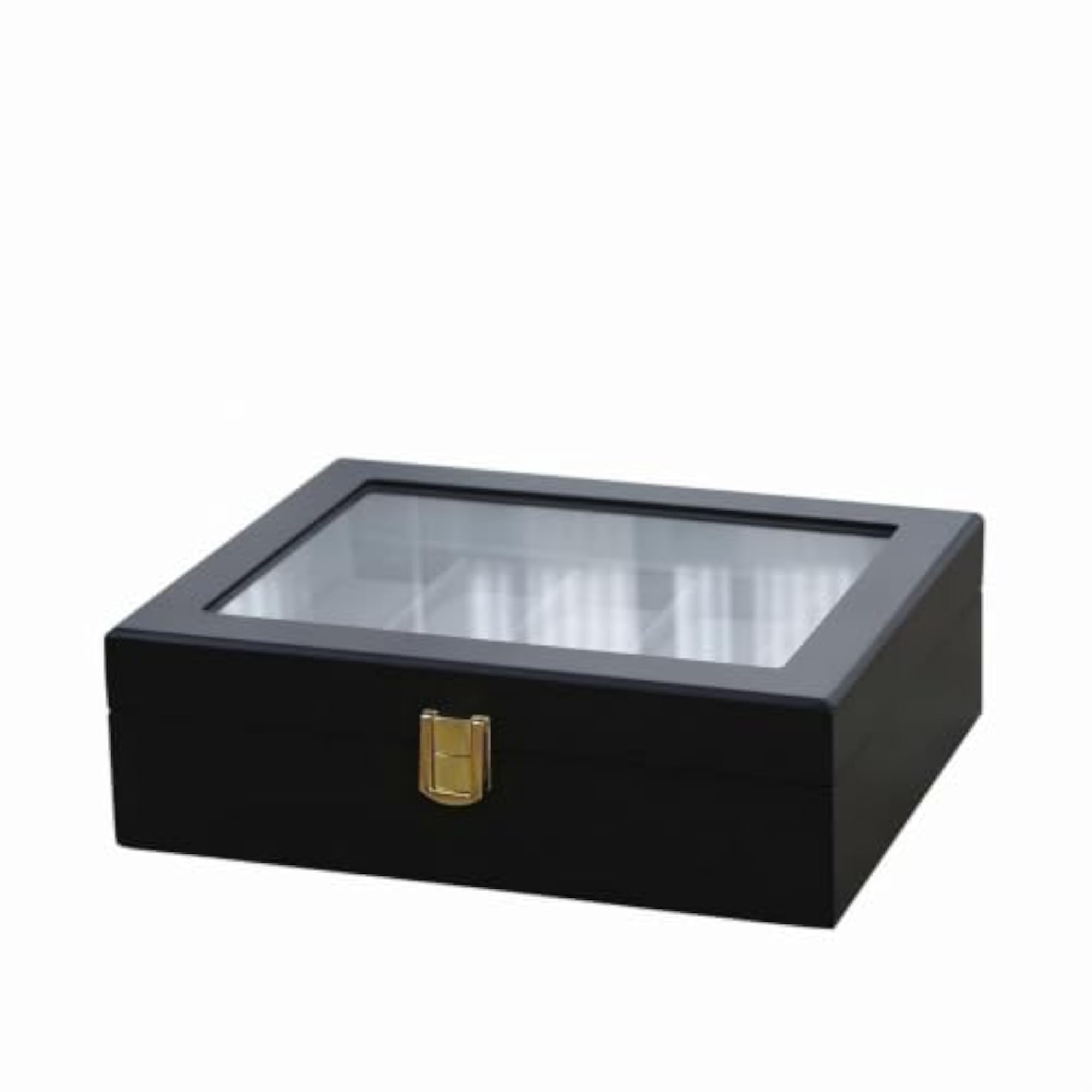 Matte Finish Watch Display Box with Gold-Tone Latch