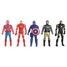 pmw Superhero Action Figures Set of 5, Multicolour | Spider-Man & Iron Man, Captain America Included, Collectible Toy Set, Ages 3 and Above, Poseable Figures-image-6