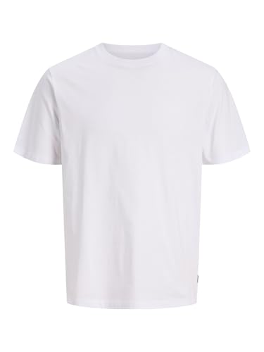 JACK & JONES Camiseta Hombre – Cuello Redondo, 100% Algodón Orgánico, Manga Corta, Ajuste Estándar, Cómoda y Transpirable, Ropa Casual