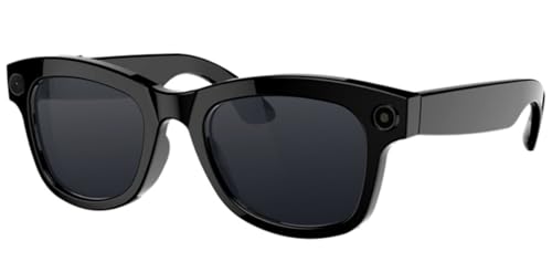 XinYiRich スマート翻訳メガネ AIスマートグラス 二重麦ノイズ低減 スマート翻訳メガネ チャット 100万画素防振カメラ バッテリー260mah 通勤、学習、旅行、娯楽などです屋内および屋外スポーツ用 男女兼用 ブラックレンズ (B)