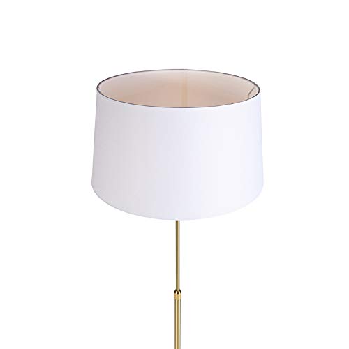 Qazqa parte fl - Lampada da terra Moderno - 1 luce - Ø 450 mm - Oro/Ottone - Design - Soggiorno I Camera da letto I Sala da Pranzo I Cucina