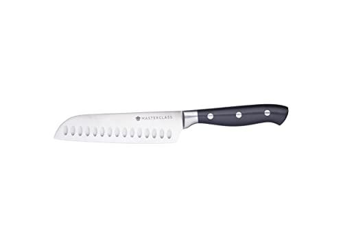 MasterClass Santokumesser, Edgekeeper rostfreier Stahl Selbstschärfendes Santokumesser, 12 cm (5"), Schalenverpackung, Schwarz – Ansicht 2