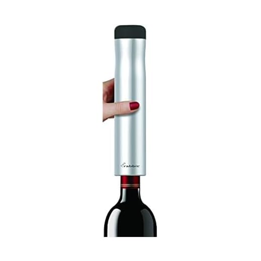 Rabbit Automatic Electric Corkscrew Wine Bottle Opener, One Size, Silver