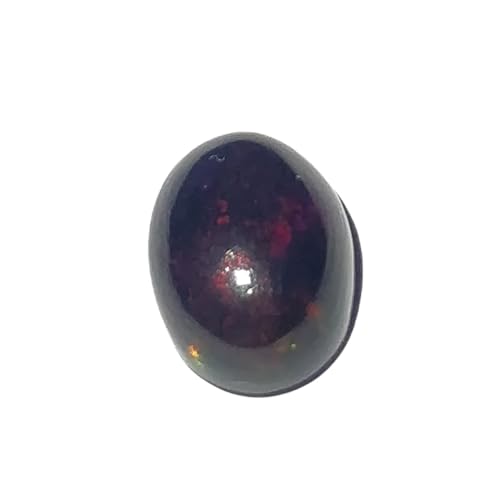 Opale éthiopienne naturelle noire ovale de prestige 10x7mm pour haute joaillerie OGS_638