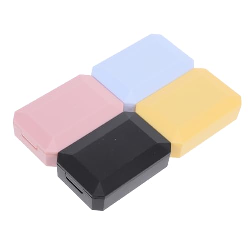 Homoyoyo 4 Piezas Estuche Compacto para Lentes de Contacto con Espejo Incorporado y Aplicador Kit Portátil para Cuidado Diario y Almacenamiento Versátil de Accesorios
