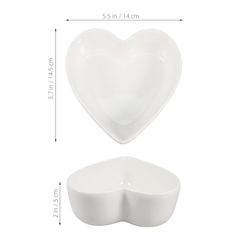 Assiette d'apéritif décorative blanche cœur cadeau idéal Saint-Valentin