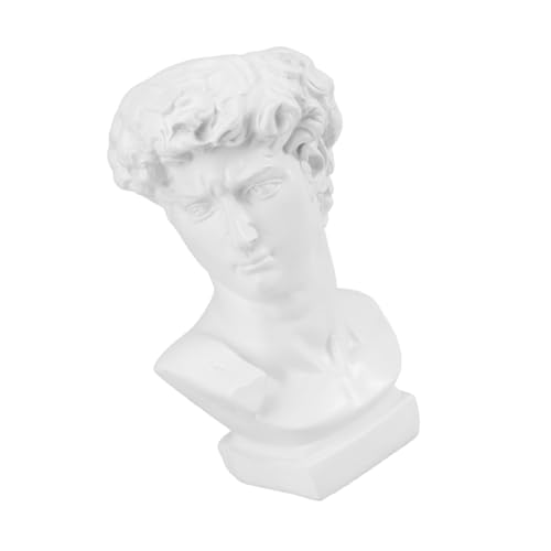 Toyvian Florero Escultura Resina con Figura Retrato Estilo David Maceta y Portalápices Decorativo para Oficina y Hogar Adorno Interior Versátil para Almacenamiento y Flores Secas Mediano