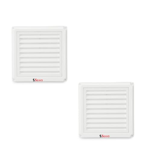Image of 6 Inches Square PP Louver /Wall Mount Chimney Pipe Cover, Versatile Use, Durable, Anti Cockroach /Lizards /Insects, Made in India (SQPPLOUVER03) (2)