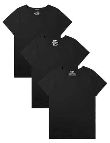 Image of Idtswch Mens Tall Undershirt Crew Neck Soft T-Shirts Lightweight & Breathable(1 Pack & 3 Pack)