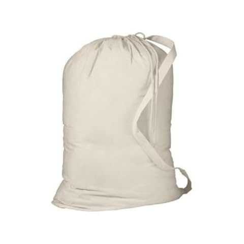 SHOPINUSA 6 Value Pack - Heavy Canvas Laundry Bags W/Shoulder Strap (Small-Medium-Large) (Large, Black) Cover