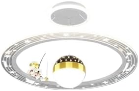 Astronaut LED Star Projector Ceiling Light - Dimmable Kids Pendant Chandelier for Nursery, Playroom, Baby Room - Colorful Pink, White, Blue Lighting Decor