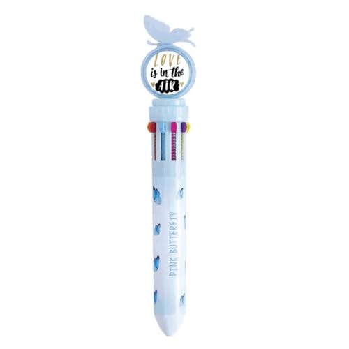 Stylo à bille rétractable multicolore no/no Love Is In The Air pour notes colorées