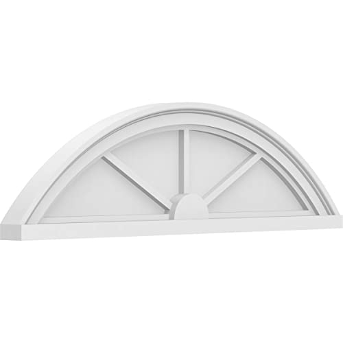 32"W x 9"H x 2"P Segment Arch 3 Spoke Architectural Grade PVC Pediment