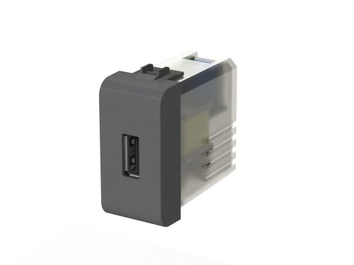 Prise USB 2.1 A 4Box Gewiss Chorus noir chargeur mural encastrable
