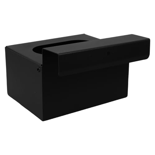 Soporte dispensador de guantes de acero inoxidable negro de gran capacidad