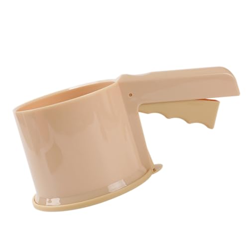 JECOMPRIS 1Pc Handheld Flour Sifter Sieve Tool for Baking Apricot Color Design for Powdered Sugar Cocoa Powder and Almond Flour Efficient Baking Aid