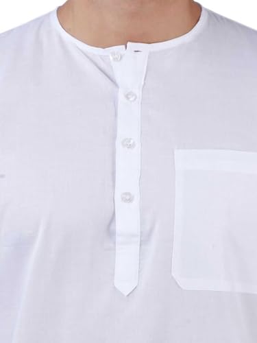 Image of Men's Cotton Halfsleeve Short Kurta for Summer
