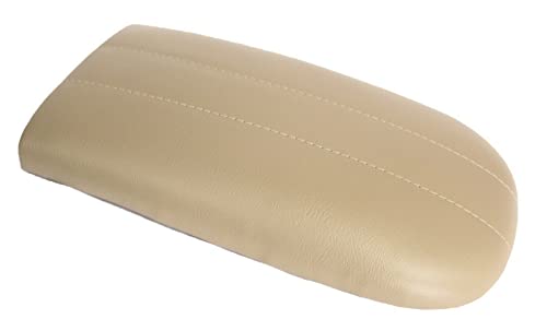 kar designers Fits 1997-2002 Ford Expedition Synthetic Beige Leather Center Console Lid Armrest Cover 8.5 x 15 (Skin Only)