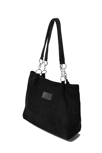 Image of Ulisty Women Suede Fabric Tote Bag Casual Shoulder Bag Daily Purse Fashion Shopper Handbag