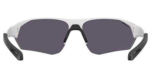 Under Armour Men's Playmaker Wrap Sunglasses, Matte White/Black, 72mm, 10mm4