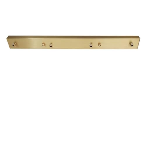 AstrizLamp 4 Agujero Embellecedor Lampara Techo 60cm Rectangular Roseta de Techo de Metal Dorado Hierro Cubierta Lámpara de Techo 4 vía Fijación al Techo con Accesorio para plafones lámparas colgantes