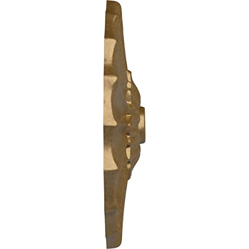 Image of Ekena Millwork CM09SHPAS 9 inchOD x 1 3 /8 inchP Shakuras Ceiling Medallion Fits Canopies Up to 1 3 /8 inch, Pale Gold