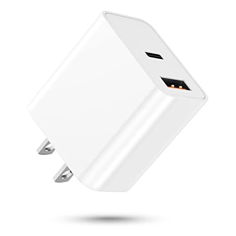 30w USB-C Power Adapter, Zafolia iPhone 15 Fast Charger Block, Google Pixel 6/6 Pro Charger, Upgraded Certified Dual Ports PD 3.0 Charging Plug for iPhone 14 Pro Max/iPad Pro/Samsung Galaxy S21 S22 Cover