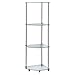 Convenience Concepts Designs2Go Go-Accsense 4-Tier Glass Corner Shelf, Clear Glass