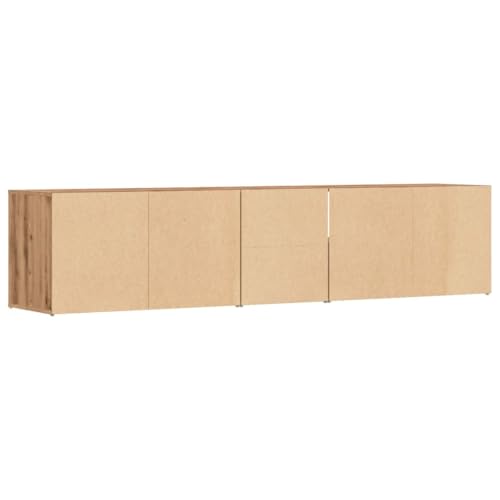 Armario esquinero de roble artificial de 200 x 40 x 45 cm en madera de ingeniería 7
