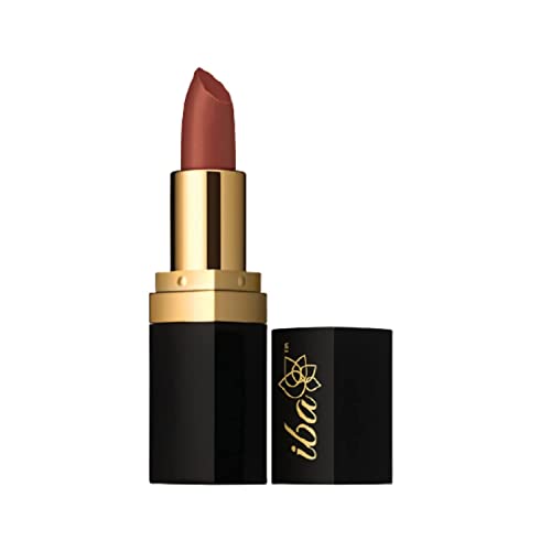 Iba Long Stay Matte Lipstick for Women- M20 Truffle Candy, 4g | Creamy Matte Finish & Smooth Texture | Long-Lasting | Hydrated Lips | Enriched with Vitamin E | Intense Colour & Highly Pigmented | Lip Makeup