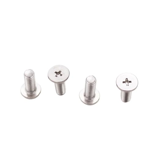 t@Xi[lW 10-50Pcs M2.5-M5 304 Stainless Steel Cross Phillips Ultra Thin Super Low Flat Wafer Metal Bolt Screw(25mm,M5 10pcs)