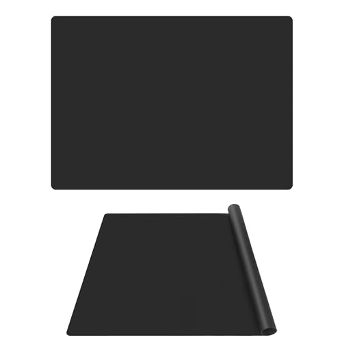 SOSMAR Silicone Mats for Crafts A3 Large Silicone Sheet for Crafts Resin Jewellery Multi-Purpose Protective Mats Painting Mats for Worktops 40cm x 30cm Black