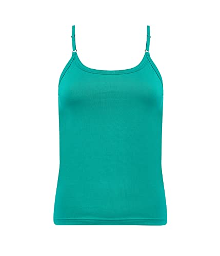 Image of OUTFLITS Women's Ladies Cotton Adjustable Strap Innerwear Camisole Slip Combo 2 Pices Pack (LIC02F 2C)