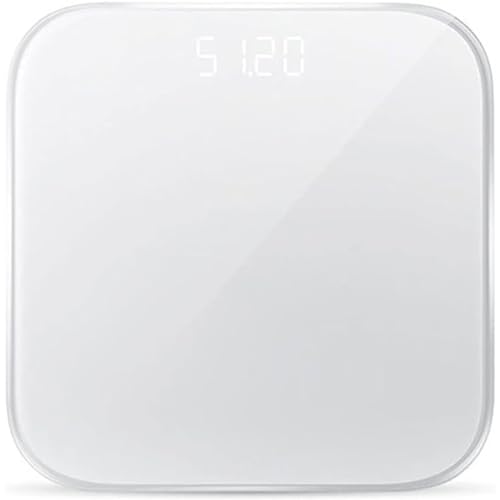 Báscula de baño digital con pantalla LED y plataforma de vidrio templado miniatura 1