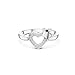 SilverDia Royal Heart Crown Ring For Women 14K Gold Plated Princess Queen Ring 925 Sterling Silver Handmade Promise Jewelry Birthday Gift For Love