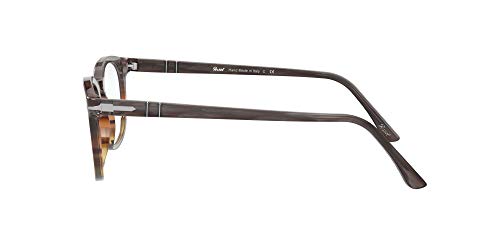 Persol Po3258V Round Prescription Eyewear Frames, Striped Grey Gradient/Demo Lens, 45 Mm #TOP3